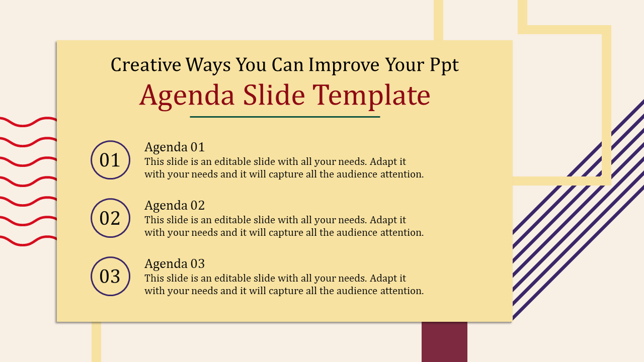 Free - Download The Best PPT Agenda Slide Template Presentation